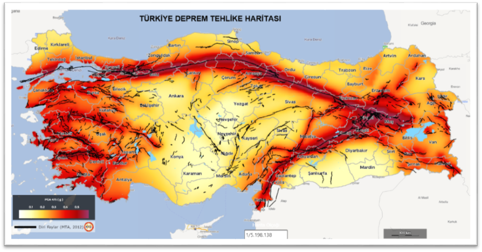 Türkiye Deprem Tehlike Haritası