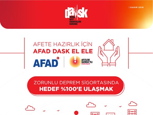 Afete Hazırlık için AFAD DASK el ele...